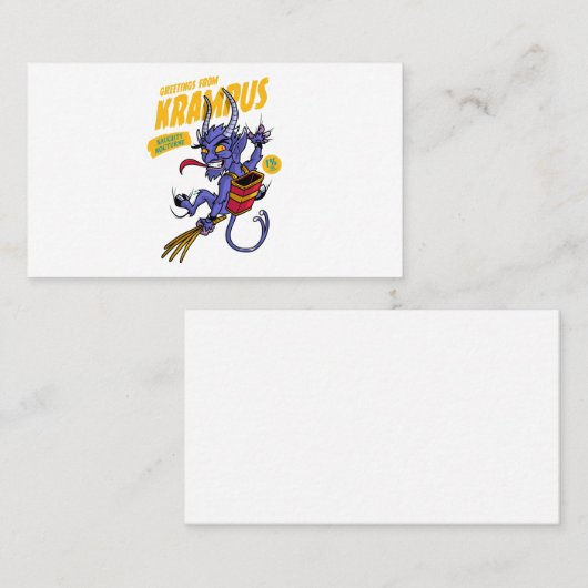 Groeten uit Krampus Visitekaartje (Voorkant / Achterkant)