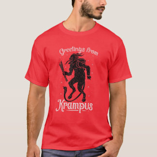 Groeten uit Krampus, vun pre-Duitse paganisme T-shirt