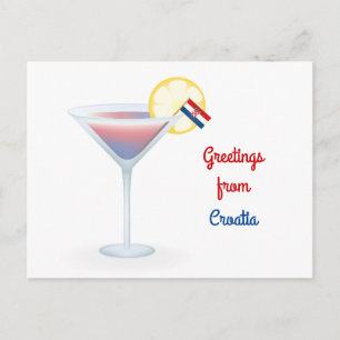 Groeten uit Kroatië Cocktail Holiday Kaart