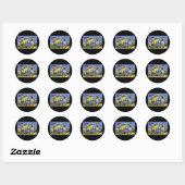 Groeten uit Lake Tahoe Ronde Sticker (Vel)