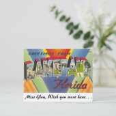 Groeten uit Lakeland, Florida Briefkaart (Staand voorkant)