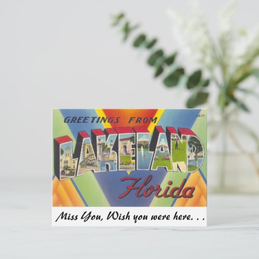 Groeten uit Lakeland, Florida Briefkaart (Staand voorkant)