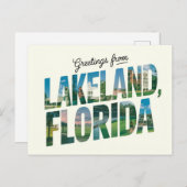 Groeten uit Lakeland, Florida Travel Briefkaart (Voorkant / Achterkant)