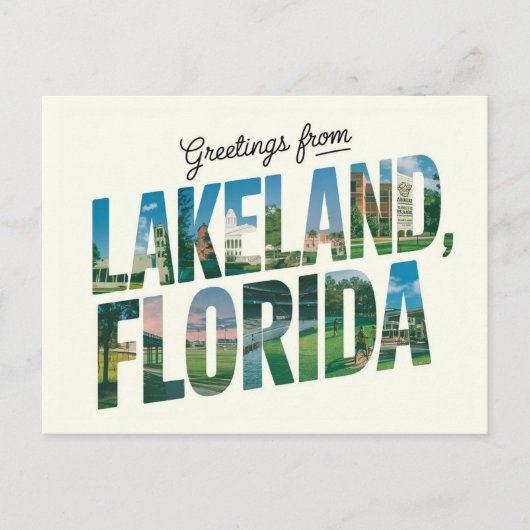 Groeten uit Lakeland, Florida Travel Briefkaart (Voorkant)