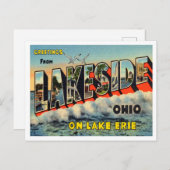 Groeten uit Lakeside, Ohio Vintage Travel Briefkaart (Voorkant / Achterkant)