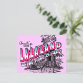 Groeten uit LALA LAND - waar nep echt is Briefkaart (Staand voorkant)