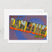 groeten uit Lansing, Michigan Briefkaart (Voorkant / Achterkant)