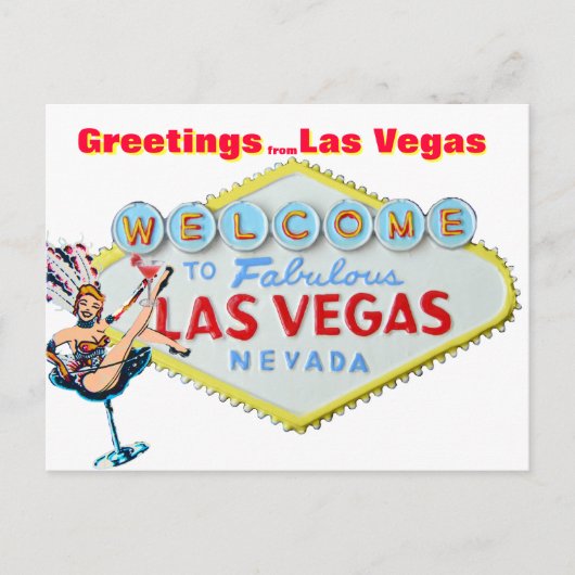 Groeten uit Las Vegas Briefkaart (Voorkant)