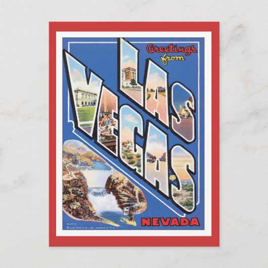 Groeten uit Las Vegas Briefkaart (Voorkant)
