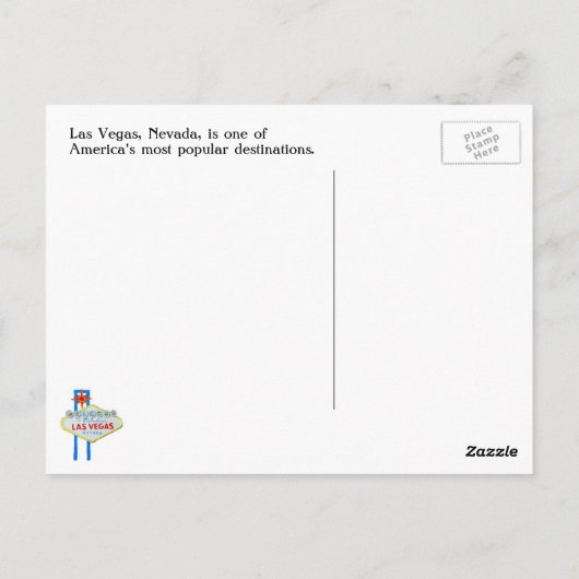 Groeten uit Las Vegas Briefkaart (Achterkant)