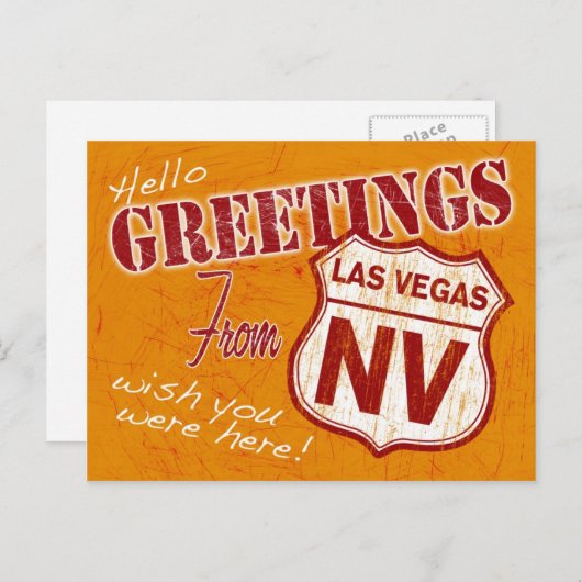 Groeten uit Las Vegas Nevada Briefkaart (Voorkant / Achterkant)