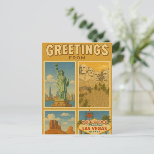 Groeten uit Las Vegas Nevada Briefkaart (Staand voorkant)