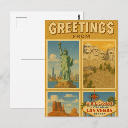Groeten uit Las Vegas Nevada Briefkaart (Voorkant / Achterkant)
