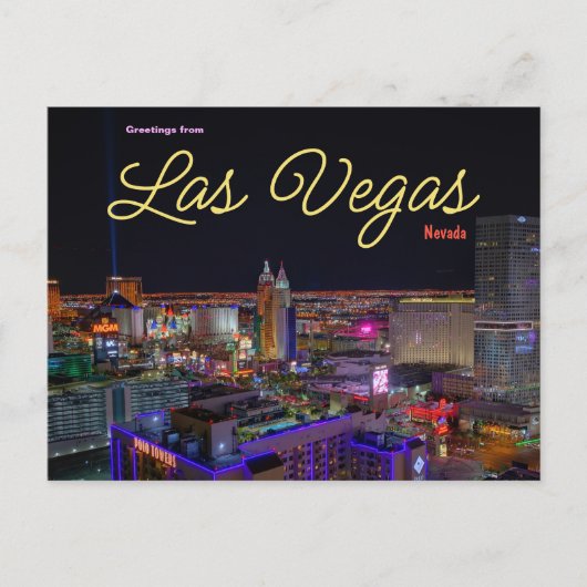 Groeten uit Las Vegas Nevada Briefkaart (Voorkant)