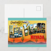 Groeten uit Las Vegas Nevadas reizen Briefkaart (Voorkant / Achterkant)