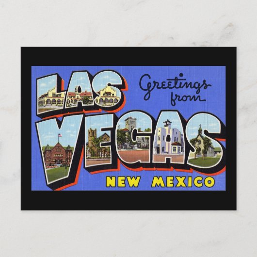 Groeten uit Las Vegas New Mexico Briefkaart (Voorkant)