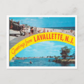 Groeten uit Lavallette, New Jersey Travel Briefkaart (Voorkant)
