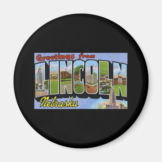 Groeten uit Lincoln Nebraska Magneet (Voorkant)