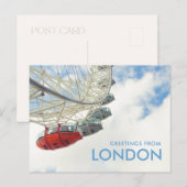 Groeten uit Londen briefkaart (Voorkant / Achterkant)