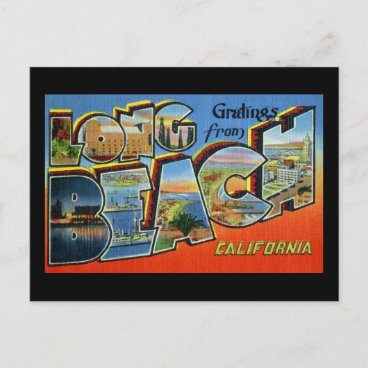 Groeten uit Long Beach California Briefkaart (Voorkant)