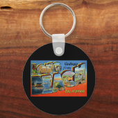 Groeten uit Long Beach California Sleutelhanger (Voorkant)