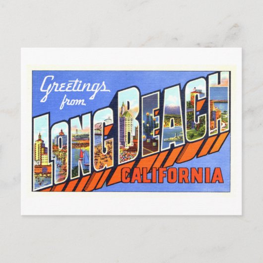  Groeten uit Long Beach, Californië, Briefkaart (Voorkant)