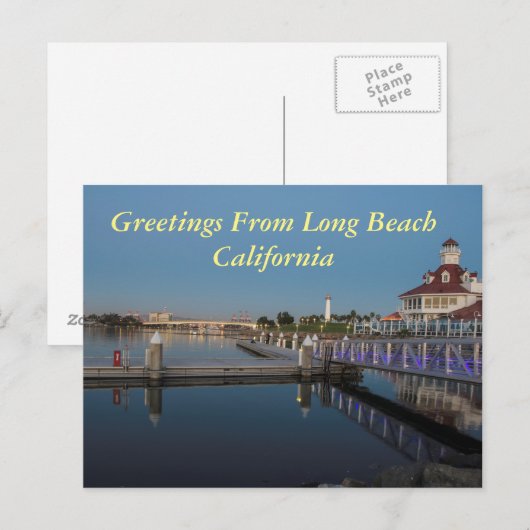 Groeten uit Long Beach Californië Briefkaart (Voorkant / Achterkant)