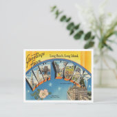 Groeten uit Long Beach, Long Island, New York Briefkaart (Staand voorkant)