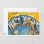Groeten uit Long Beach, Long Island, New York Briefkaart (Voorkant / Achterkant)
