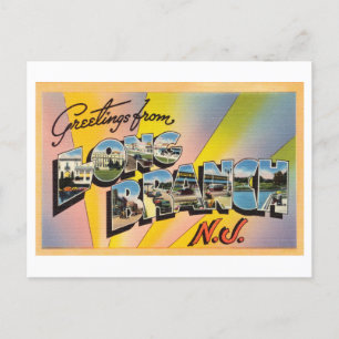  groeten uit Long Branch, New Jersey Briefkaart