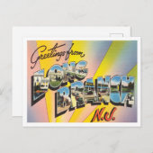 Groeten uit Long Branch, New Jersey Travel Briefkaart (Voorkant / Achterkant)