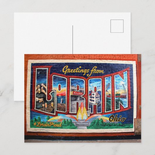 Groeten uit Lorain, Ohio Briefkaart (Voorkant / Achterkant)