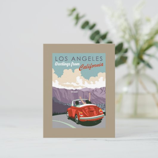 Groeten uit Los Angeles California Briefkaart (Staand voorkant)
