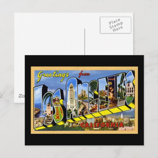 Groeten uit Los Angeles California Briefkaart (Voorkant / Achterkant)