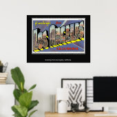 Groeten uit Los Angeles California Poster (Thuiskantoor)