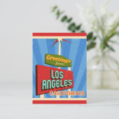 Groeten uit Los Angeles California Retro Briefkaart (Staand voorkant)