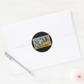 Groeten uit Los Angeles California Ronde Sticker (Envelop)