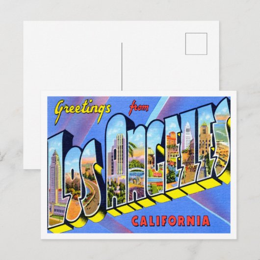 Groeten uit Los Angeles, Californië Travel Briefkaart (Voorkant / Achterkant)