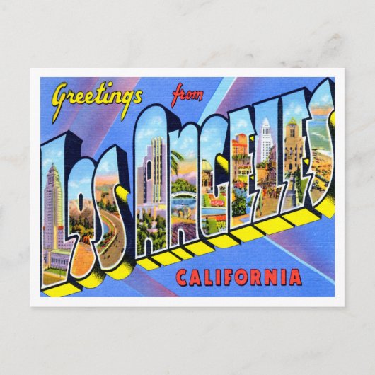 Groeten uit Los Angeles, Californië Travel Briefkaart (Voorkant)