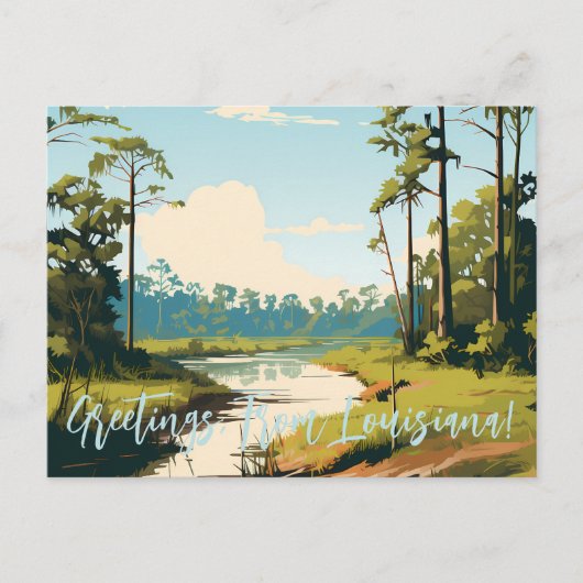 Groeten, uit Louisiana | Bayou-Briefkaart Briefkaart (Voorkant)