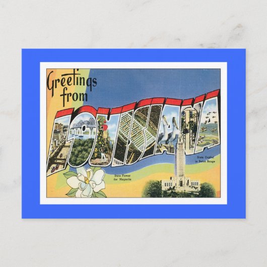 Groeten uit Louisiana Briefkaart (Voorkant)
