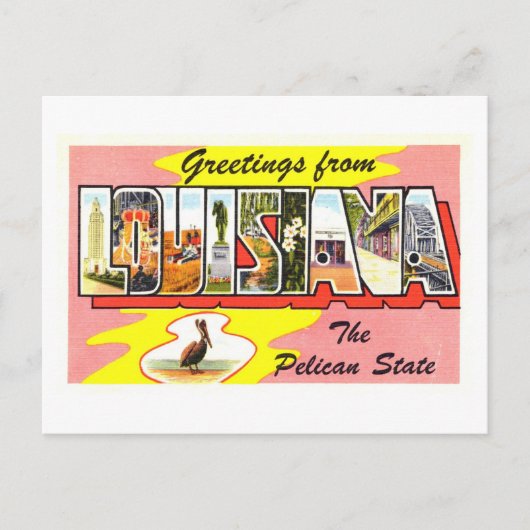groeten uit Louisiana Briefkaart (Voorkant)