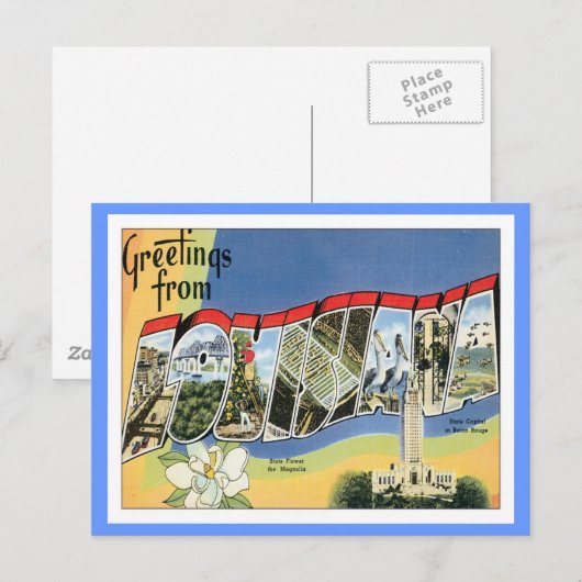 Groeten uit Louisiana Briefkaart (Voorkant / Achterkant)