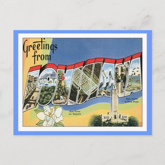 Groeten uit Louisiana Briefkaart (Voorkant)