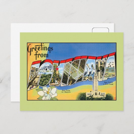  groeten uit Louisiana Briefkaart (Voorkant / Achterkant)