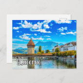 Groeten uit Luzern, Zwitserland Briefkaart (Voorkant / Achterkant)