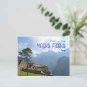 Groeten uit Machu Picchu Peru Briefkaart (Staand voorkant)