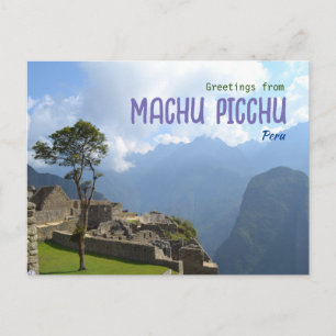 Groeten uit Machu Picchu Peru Schitterende ansicht Briefkaart
