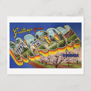 groeten uit Macon, Georgia Briefkaart