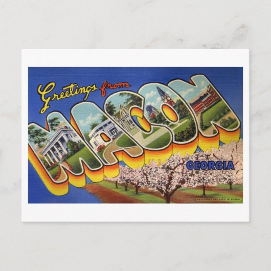  groeten uit Macon, Georgia Briefkaart (Voorkant)